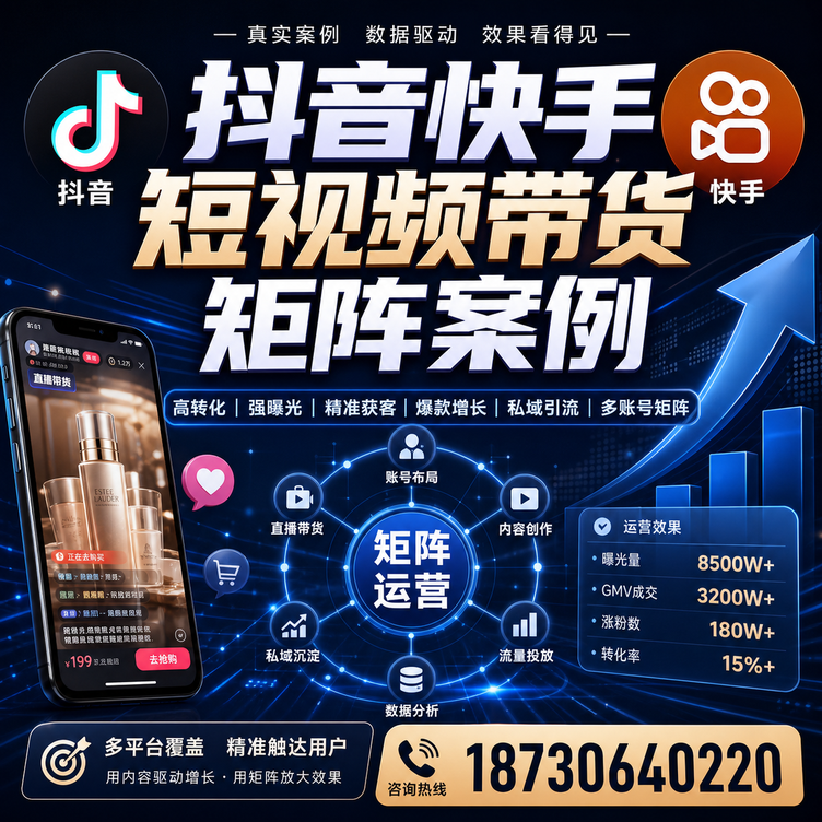 辽源短视频带货团队多平台矩阵自动分发案例